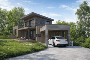 Duclair — Maison contemporaine Maison contemporaine implantée dans un site naturel, privilégiant la clarté des volumes et la relation au paysage.